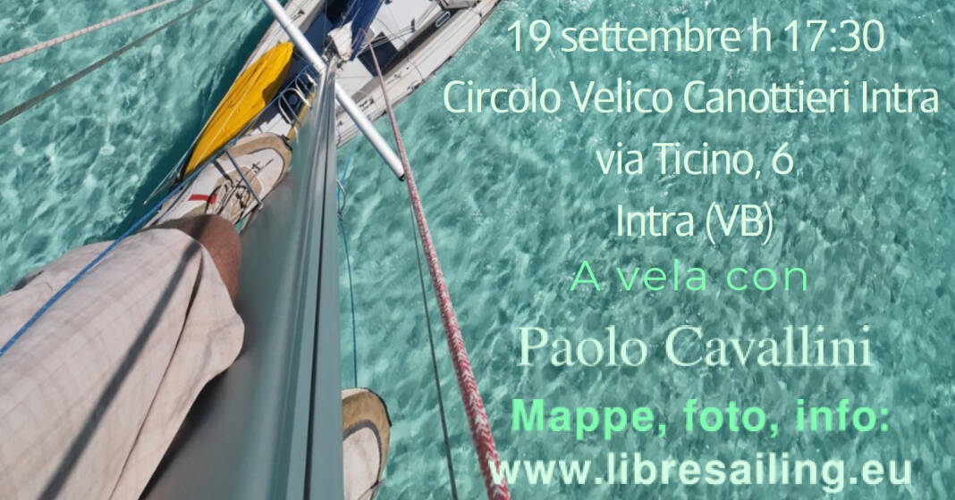 Sabato 19/09 – A vela con Paolo cavallini